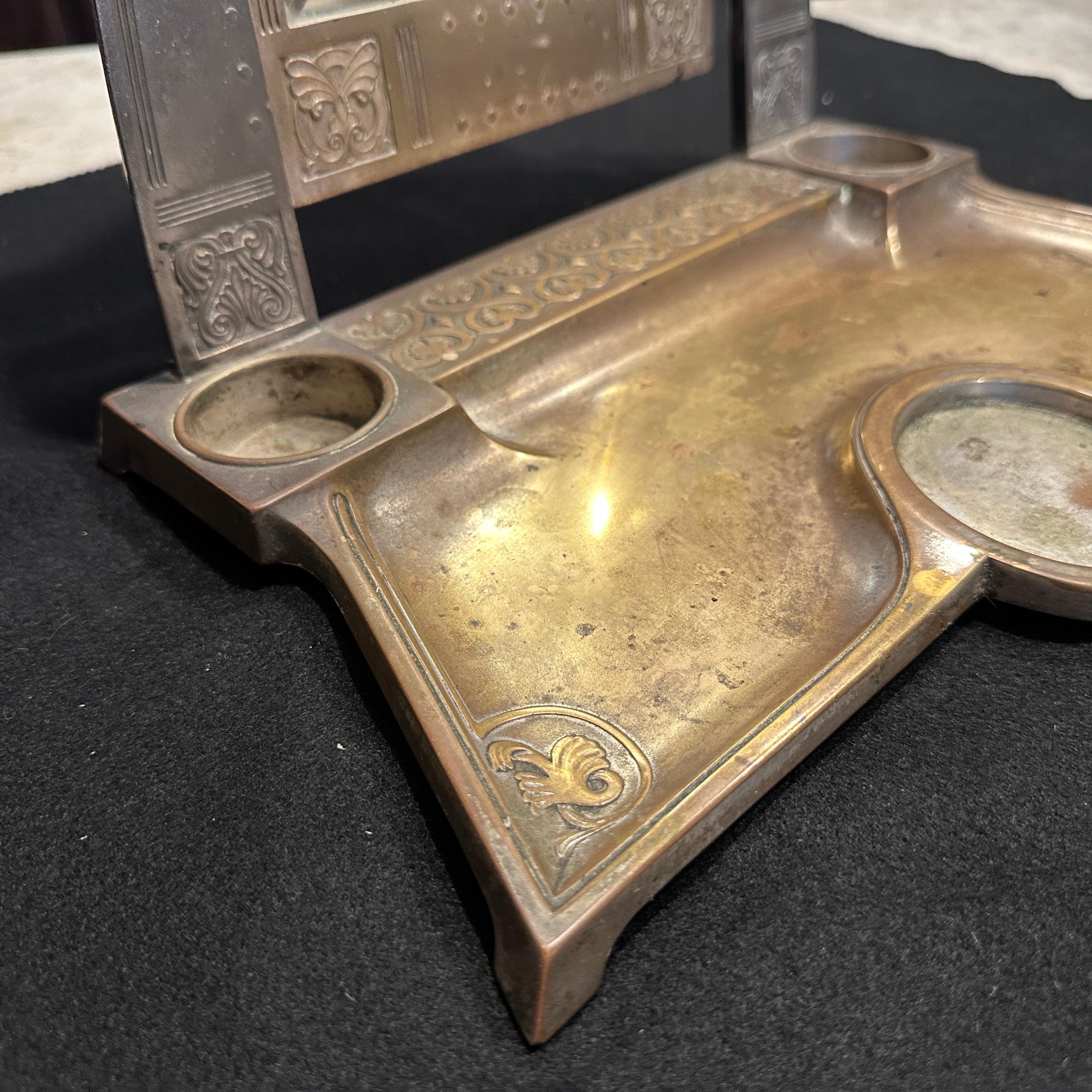 An Art Nouveau Silver Plated Table Vanity Mirror by W.M.F. For Sale 6