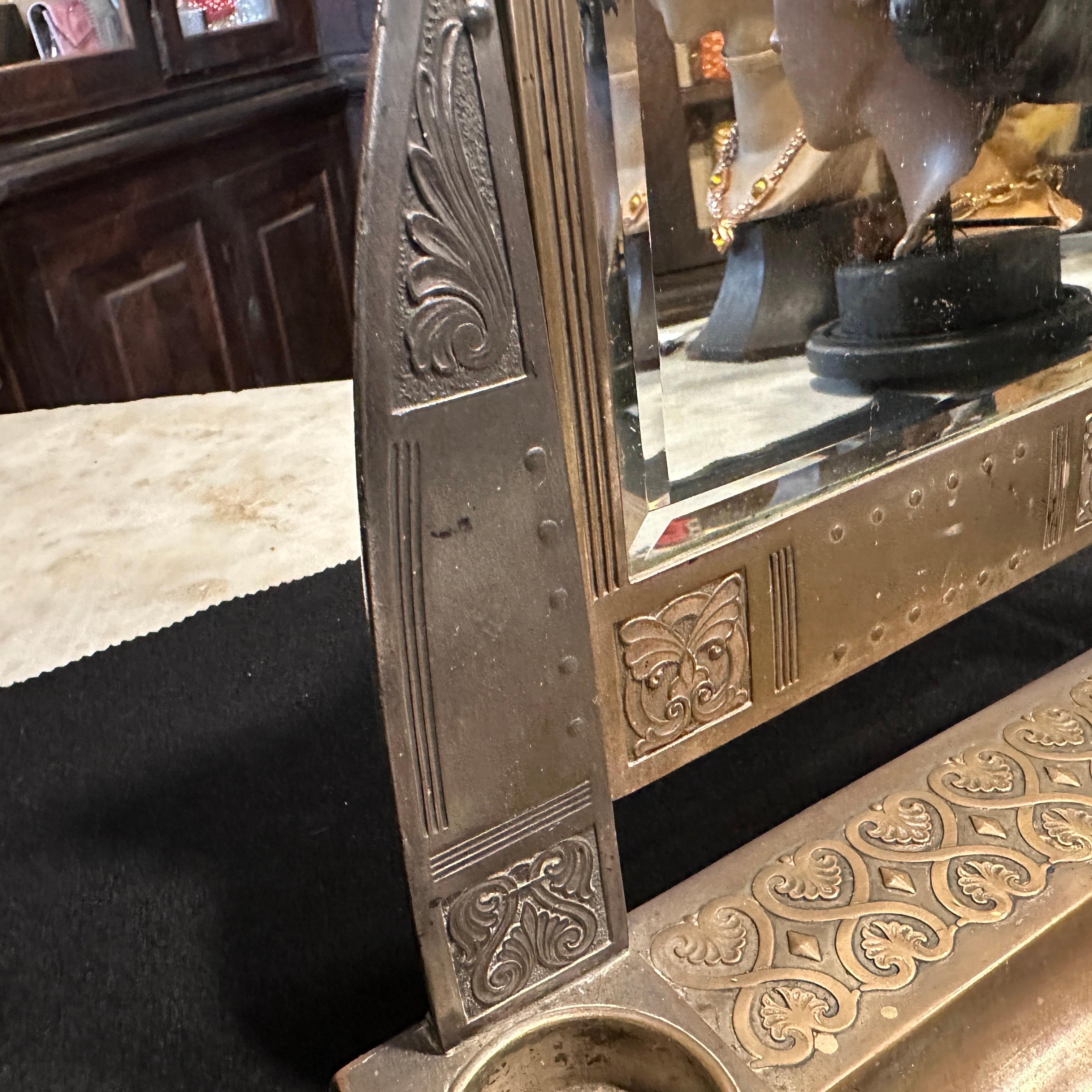 An Art Nouveau Silver Plated Table Vanity Mirror by W.M.F. For Sale 4