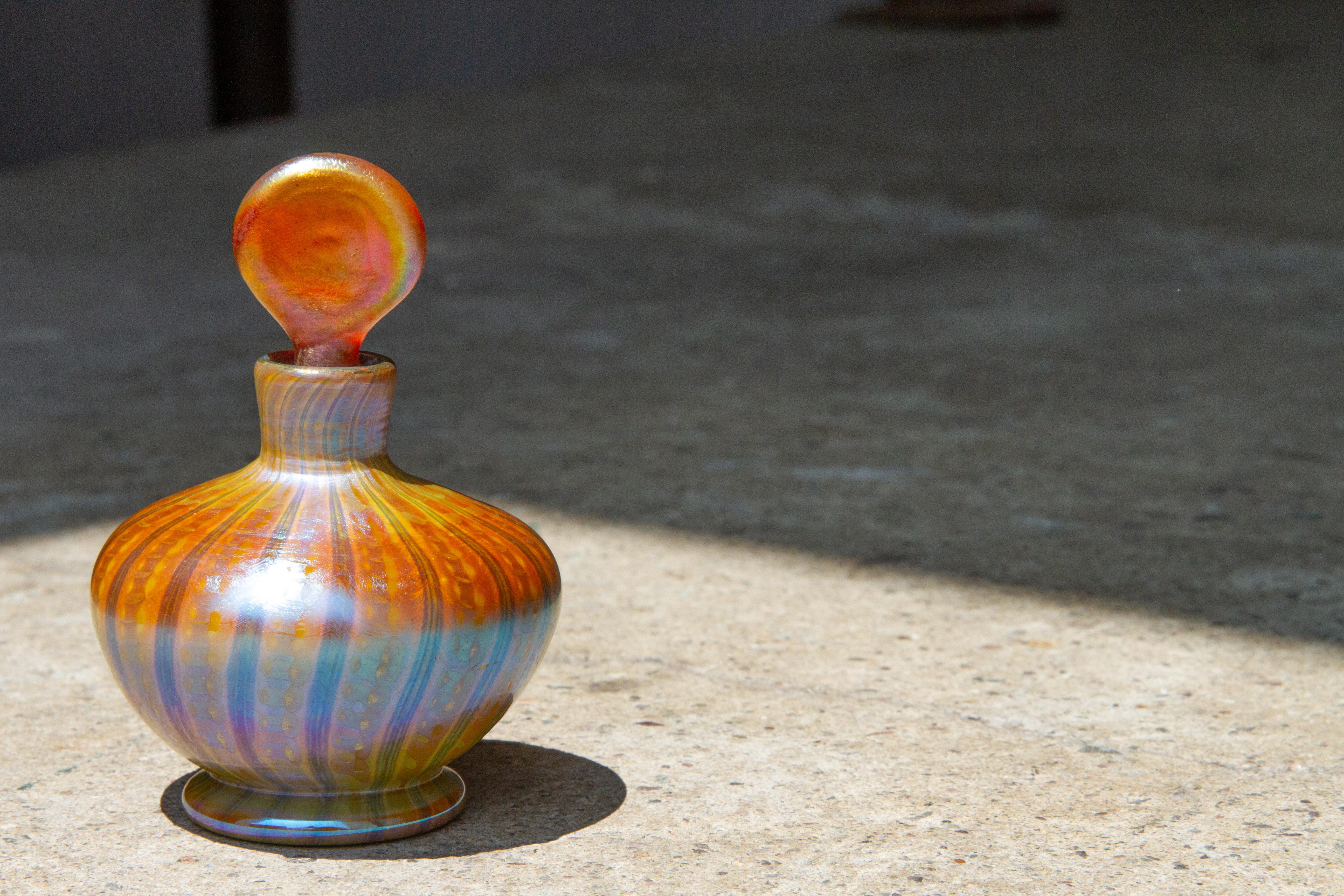A very rare American Art Nouveau Tiffany Favrile decorated 
