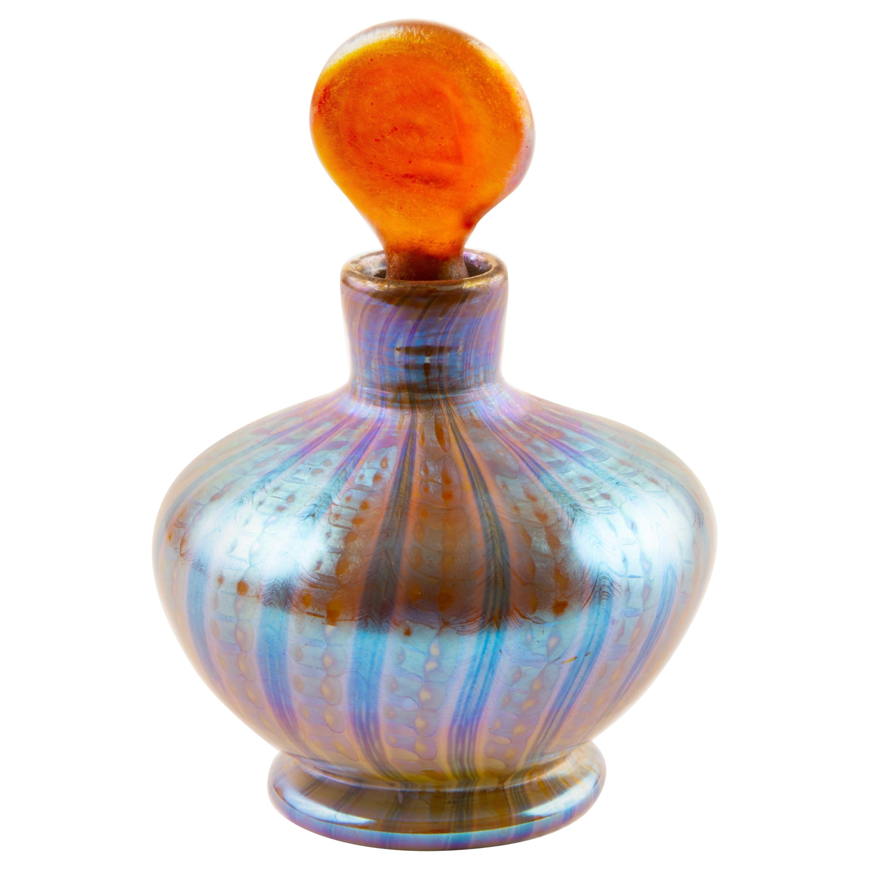 Art Nouveau Tiffany Favrile "Agate" Perfume Bottle by, Tiffany Studios
