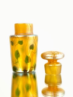 Art Nouveau Tiffany Favrile Decorated Cologne Bottle by, Tiffany Studios