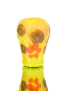 Art Nouveau Tiffany Favrile Nasturtium Wheel Carved Vase by, Tiffany Studios