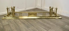 Art Nouveau Victorian Brass Fender This is a Very Attractive Brass Fender