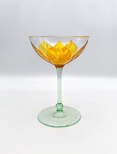 An art nouveau wine glass from the Cologne Ehrenfeld glassworks, ca. 1902