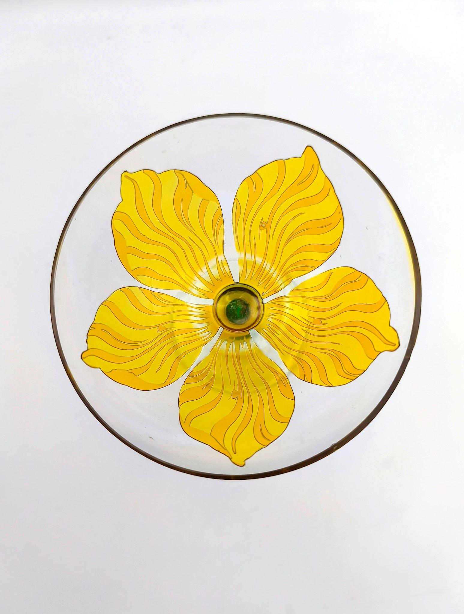 Ein Jugendstil-Weinglas aus der Glashütte Ehrenfeld in Köln, um 1902 (Art nouveau) im Angebot