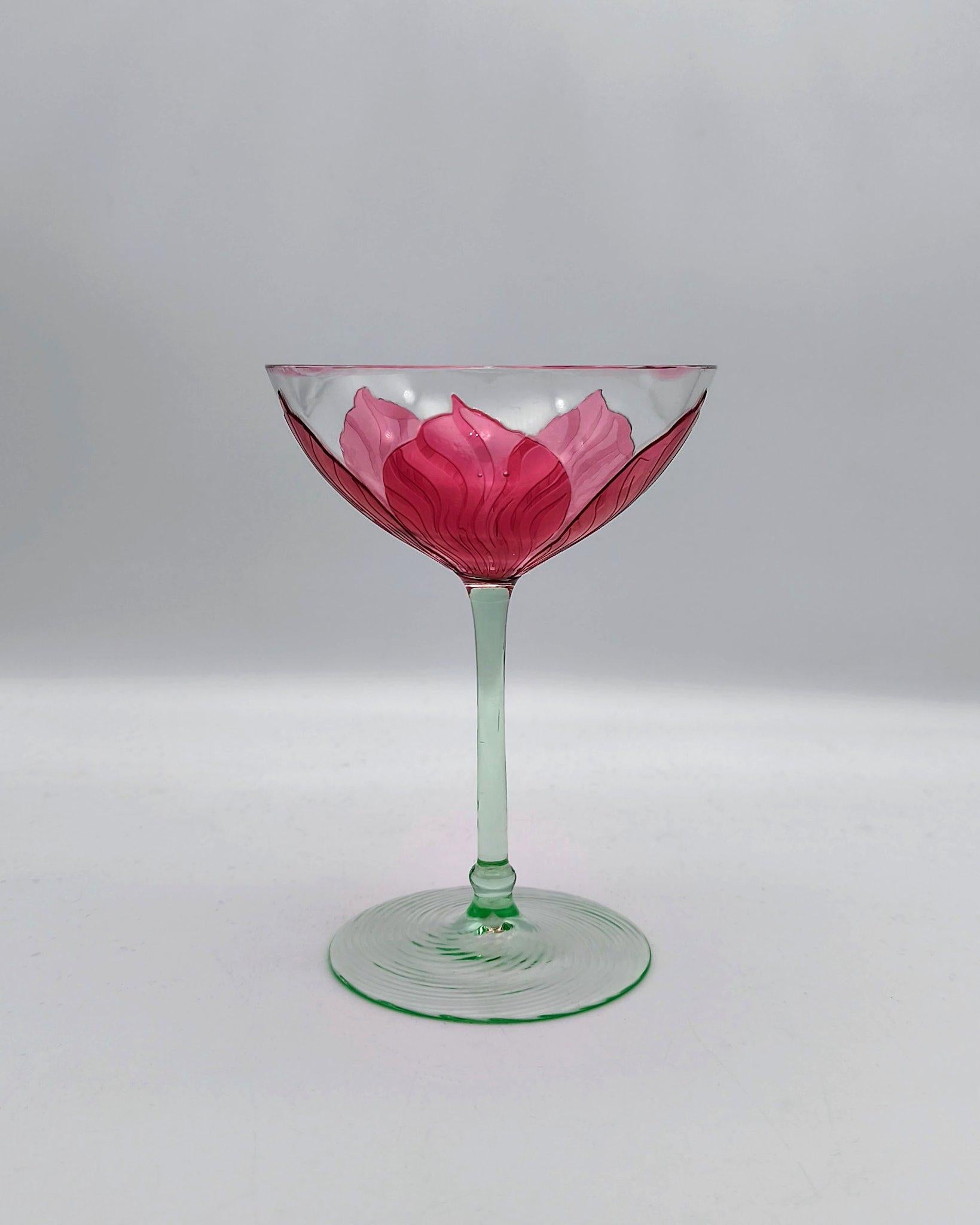 Tedesco Bicchiere da vino in stile art nouveau della vetreria Ehrenfeld di Colonia, 1902 ca. in vendita