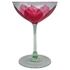 An art nouveau wine glass from the Cologne Ehrenfeld glassworks, ca. 1902