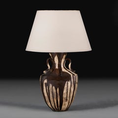 An Art Pottery Drip Glaze Lamp