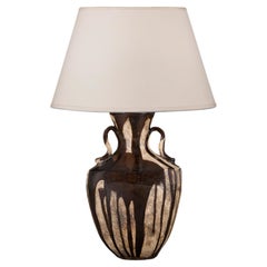 An Art Pottery Drip Glaze Lamp