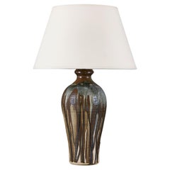 An Art Pottery Drip Glaze Lamp