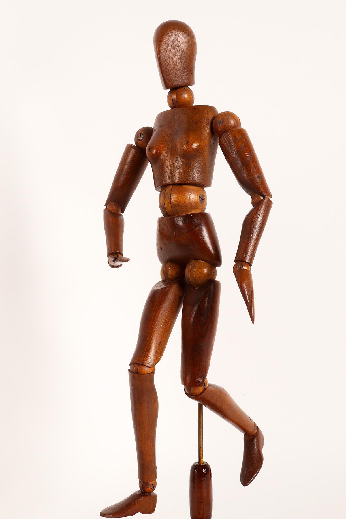 Early 20th Century Articulated Female Artist Model, France, 1920 For Sale