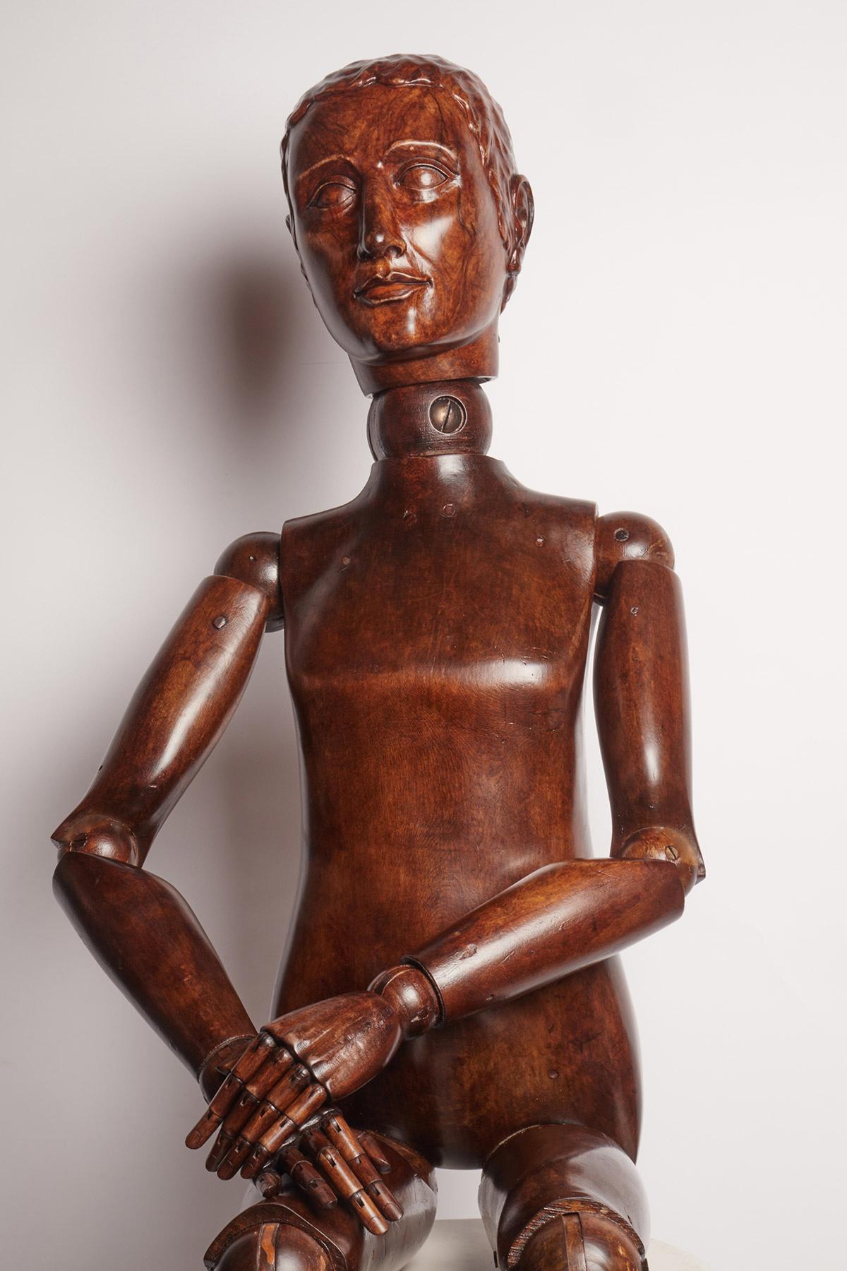 Modelo articulado de artista a tamaño natural, Italia finales del siglo XIX. en venta 5