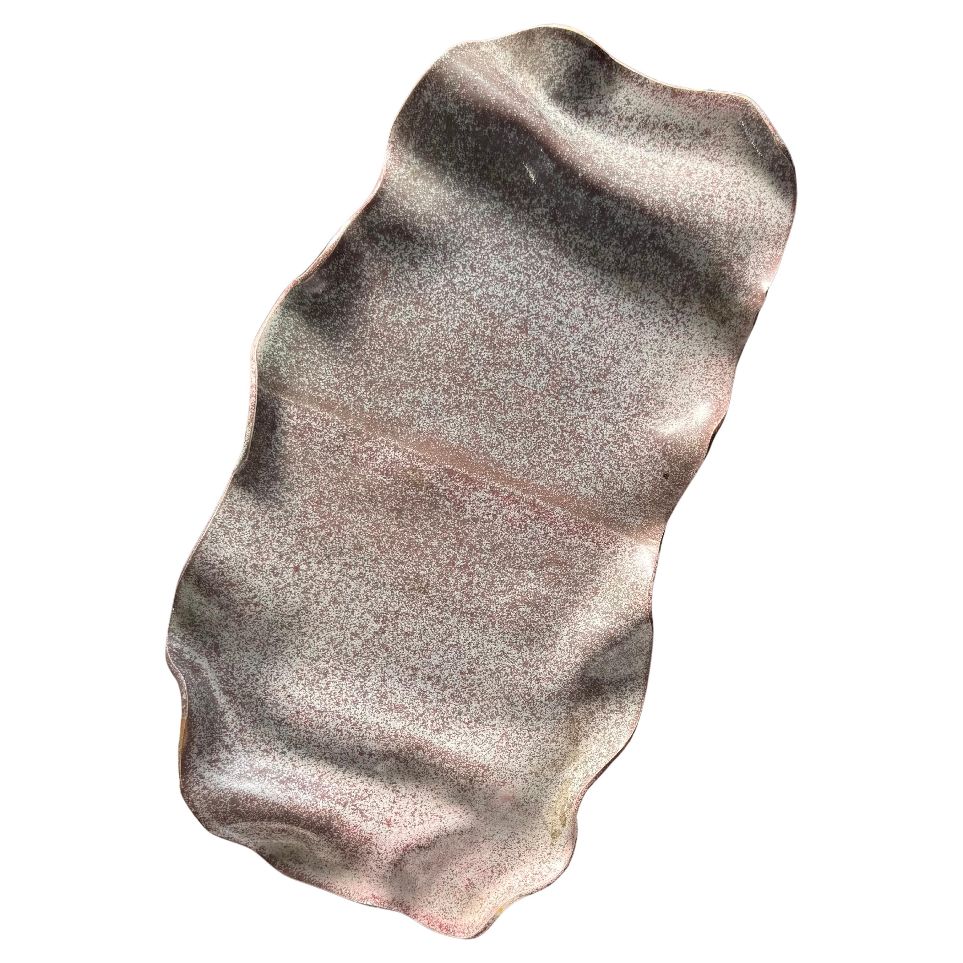 An artist-made studio ceramic centerpiece / platter, 20th century