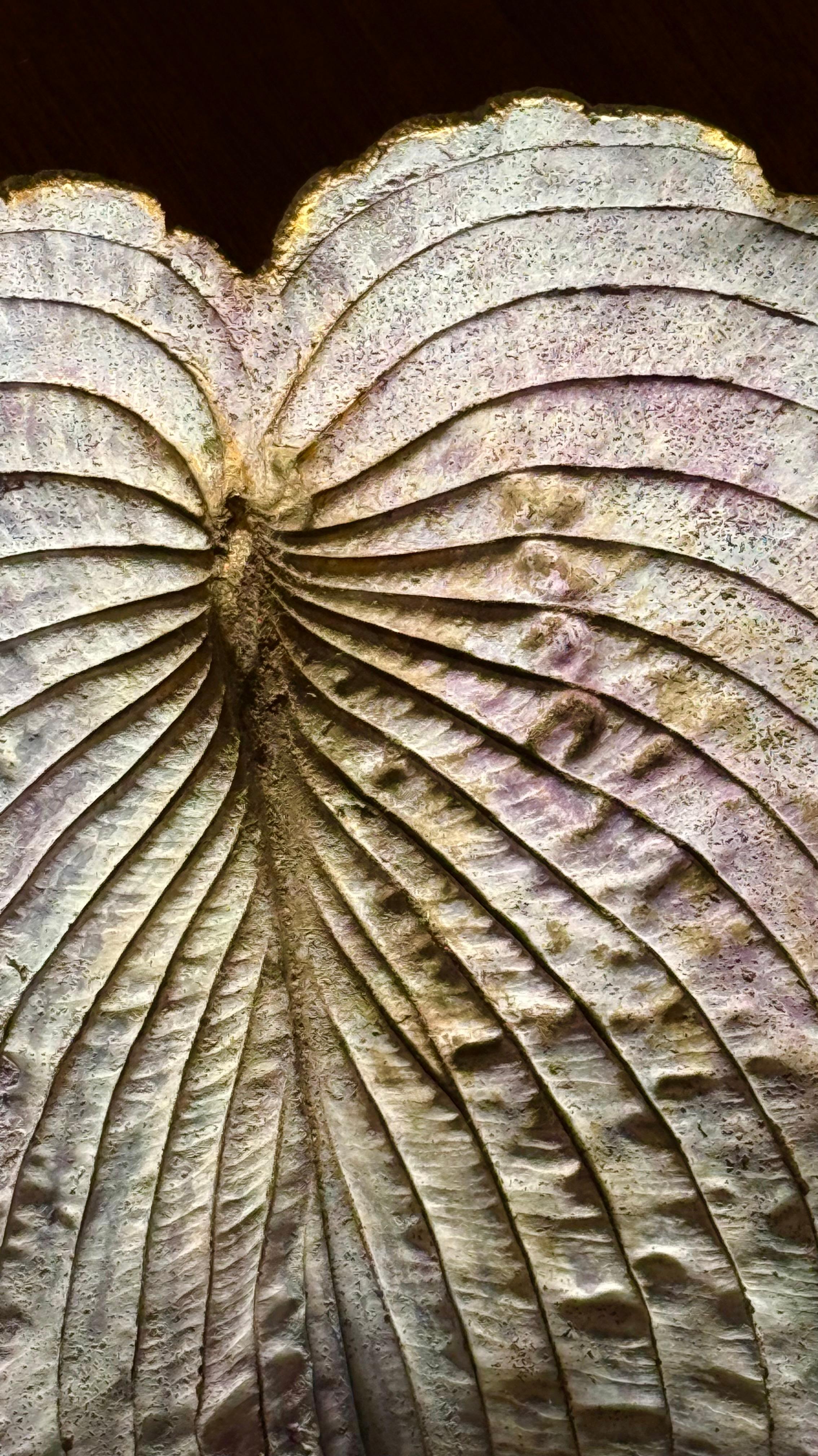 An artist-made studio ceramic leaf sculpture / platter, 21st century For Sale 2