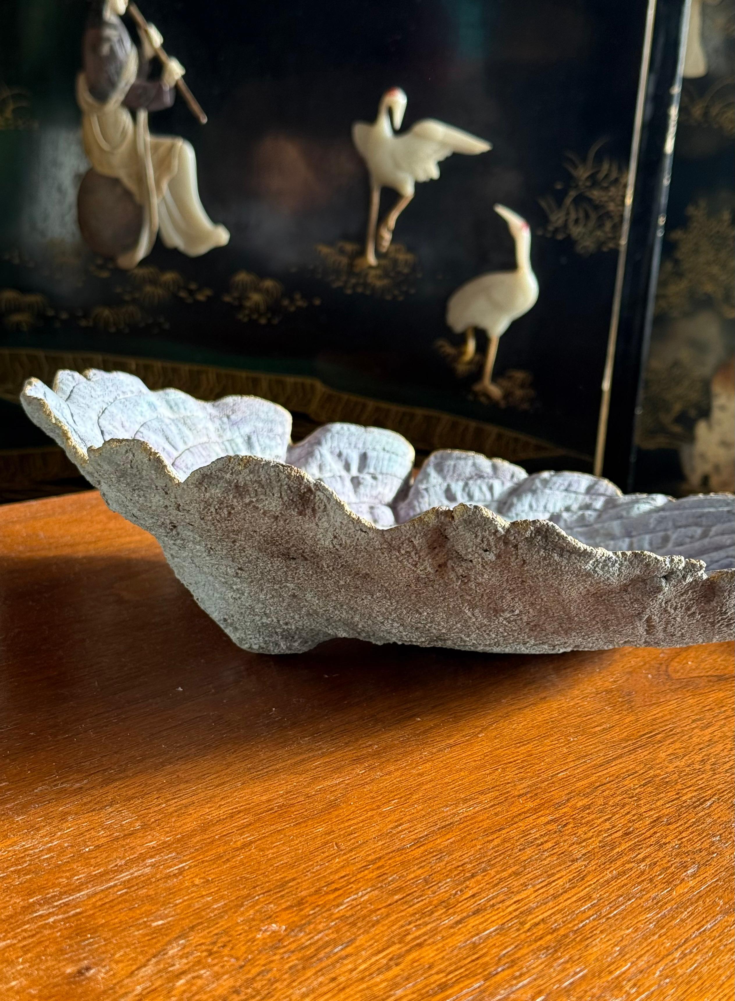 An artist-made studio ceramic leaf sculpture / platter, 21st century For Sale 4