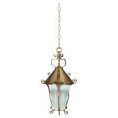 An Arts and Crafts Brass Hall Lantern