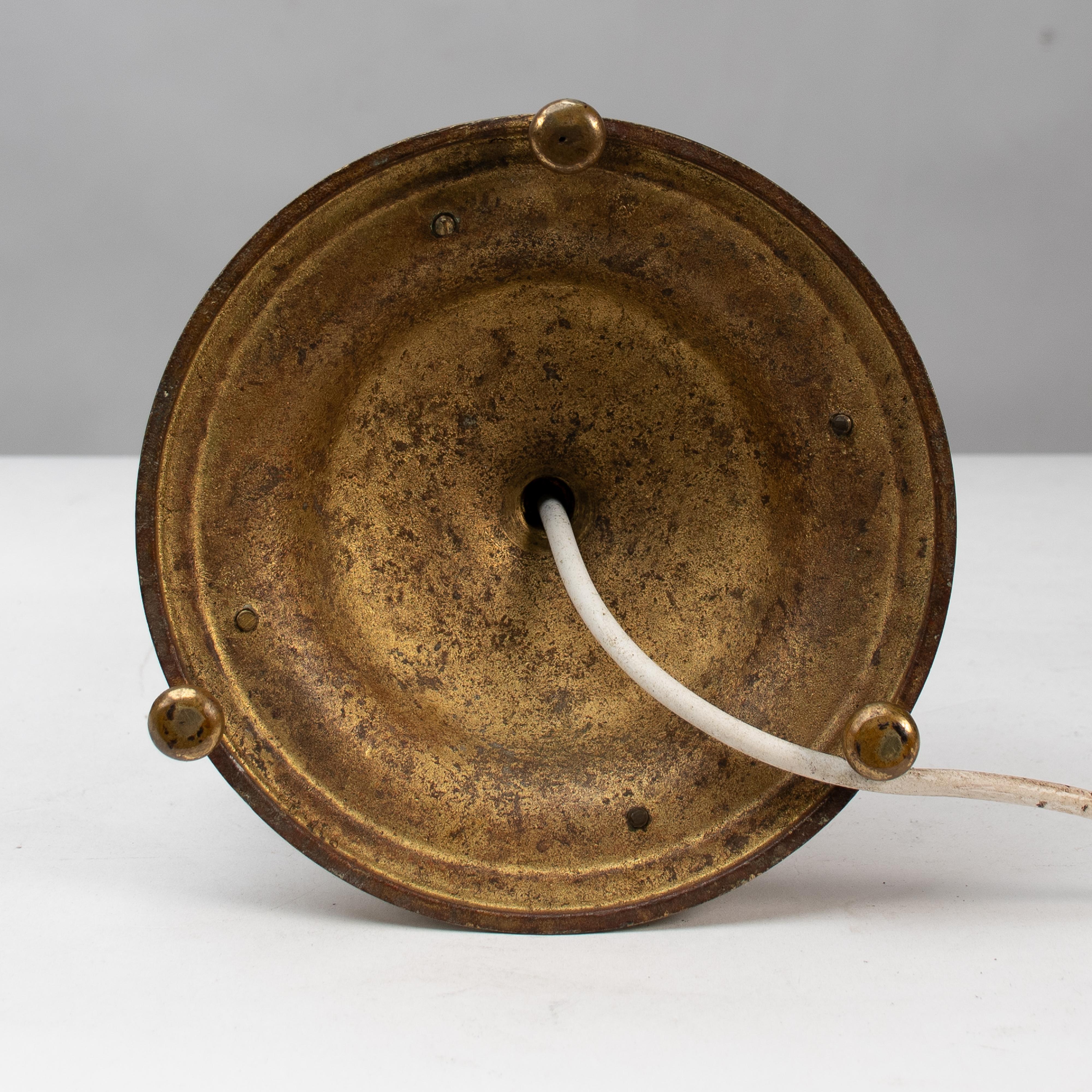 An Arts and Crafts brass table lamp in the style of C F A Voysey For Sale 14