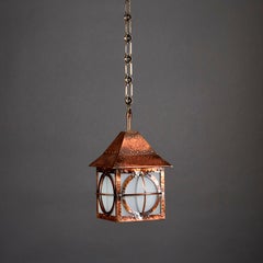 Arts & Crafts Copper Hanging Lantern