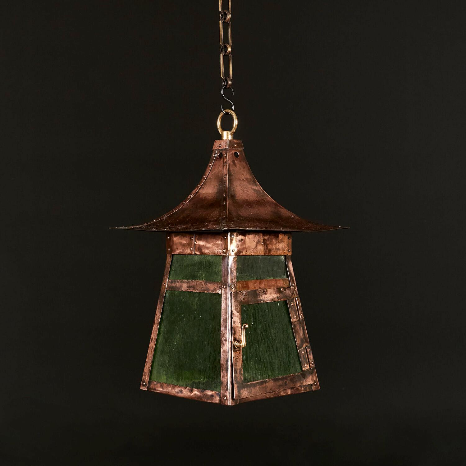 English Arts & Crafts Copper Lantern