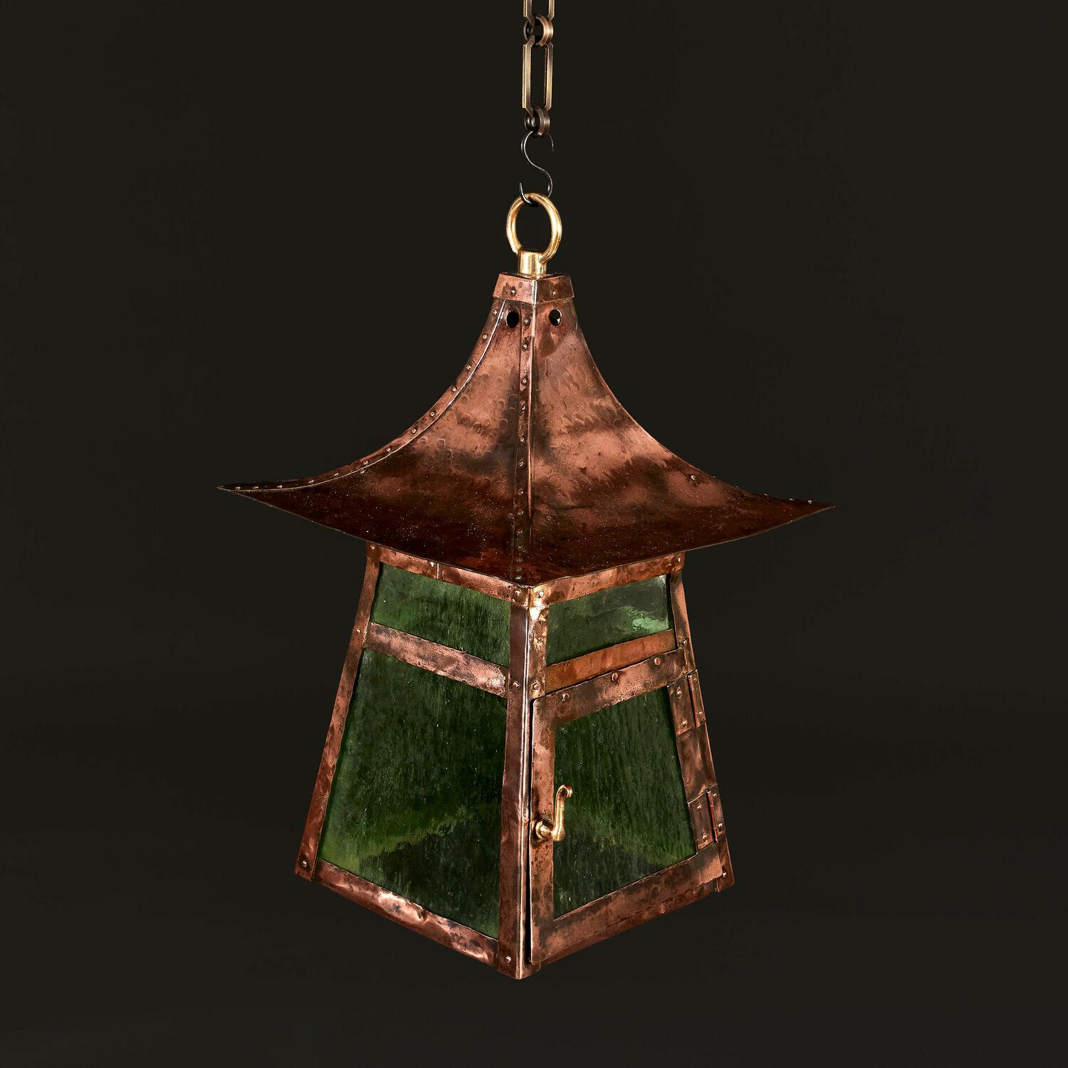 19th Century Arts & Crafts Copper Lantern
