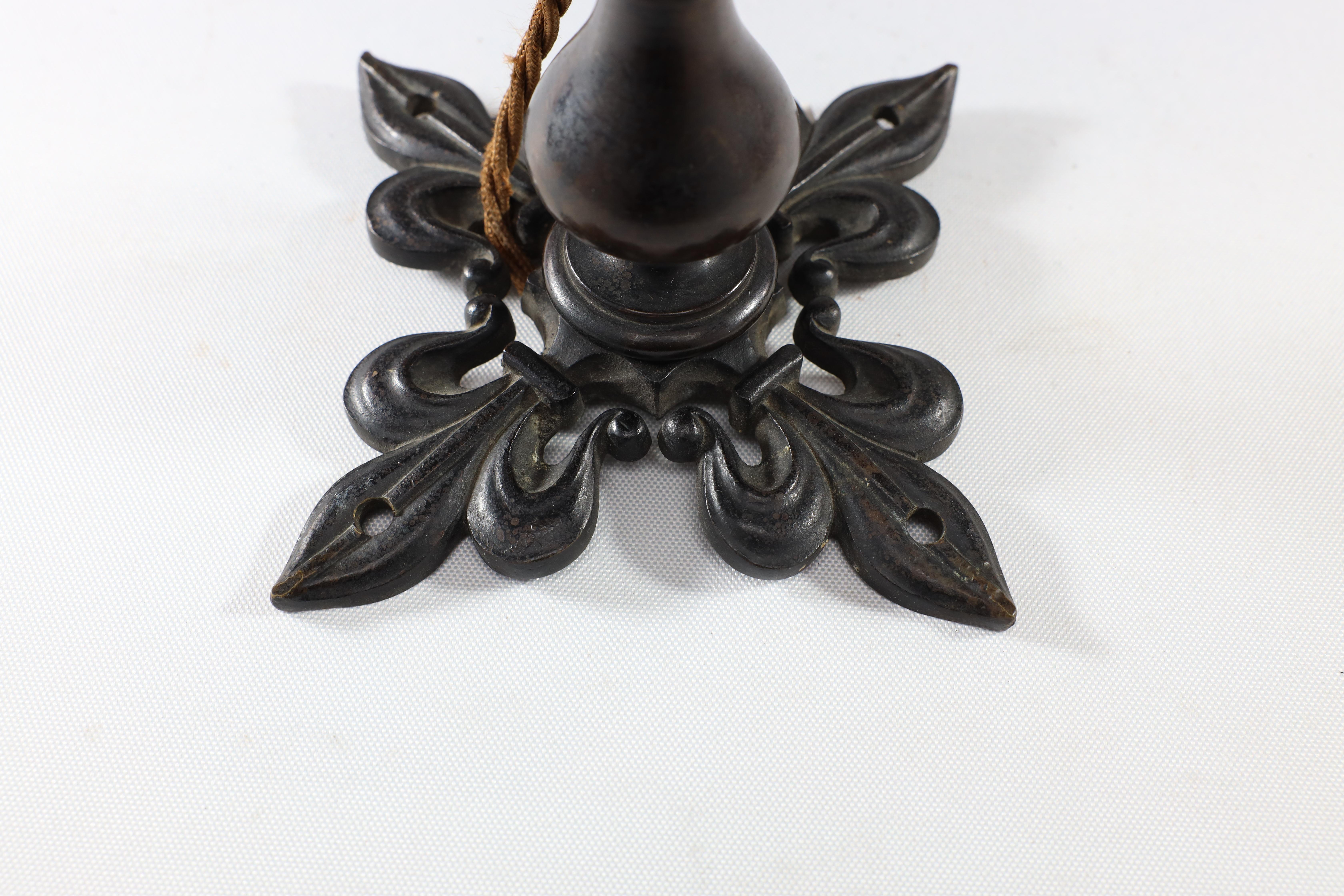 An Arts and Crafts/Gothic patinated bronze ceiling light For Sale 9