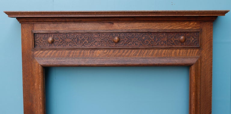 Arts and Crafts Oak Fireplace Mantel For Sale at 1stDibs