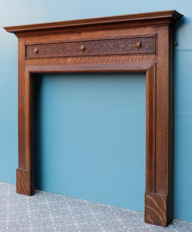 Arts and Crafts Oak Fireplace Mantel For Sale at 1stDibs