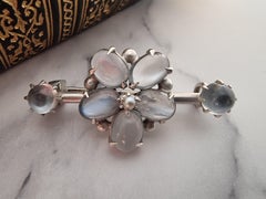 An Arts and Crafts silver and moonstone brooch circa 1900