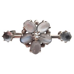 Antique An Arts and Crafts silver and moonstone brooch circa 1900