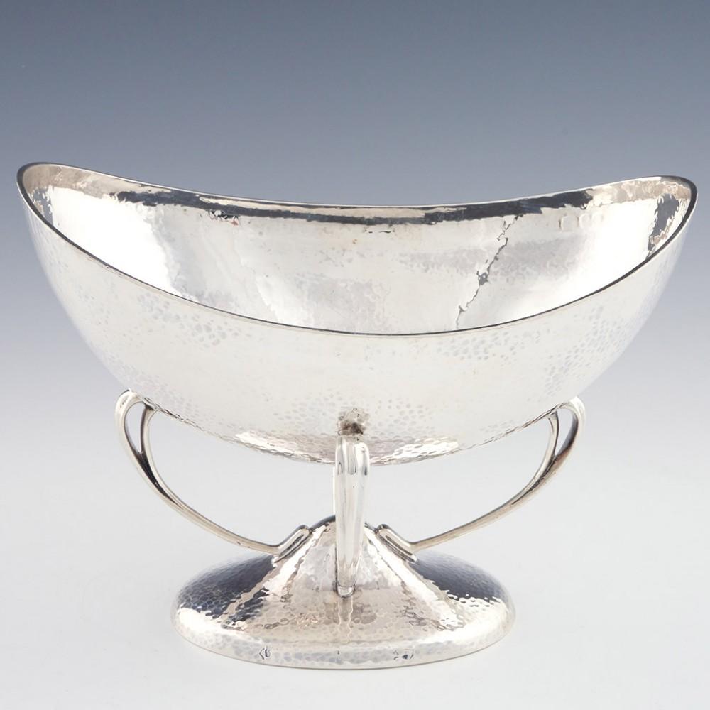 English Arts and Crafts Sterling Silver Hammered Bowl