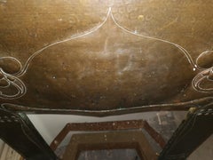 Arts & Crafts Copper Fire Insert with Hand Crafted Stylized Floral Decoration