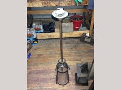 Arts & Crafts Copper Lantern Retaining the Original Ribbed Style Opaque Shade