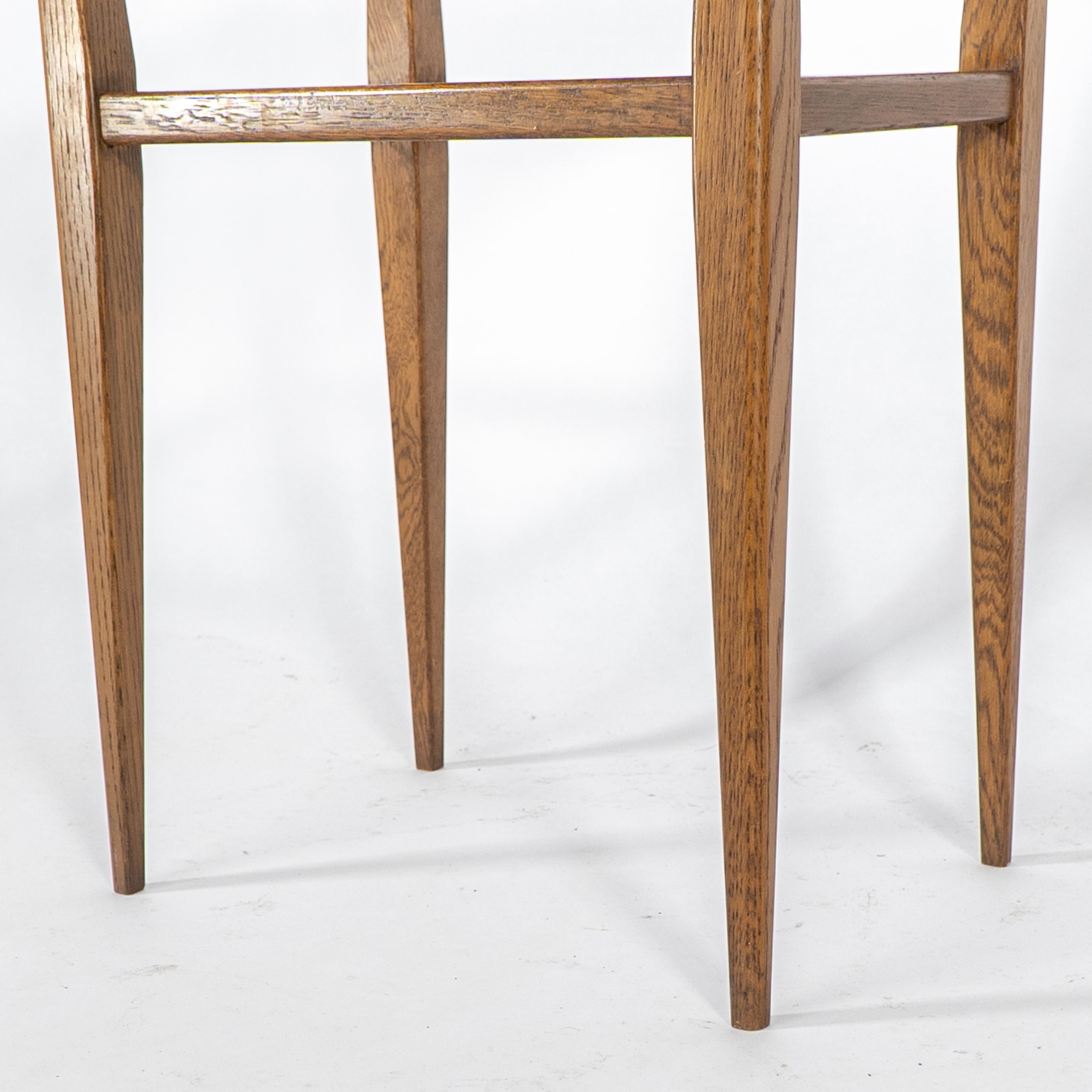 An Arts & Crafts oak side table with molded edge to the top & shaped legs For Sale 12