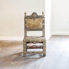 Asante 'Asipim' Brass Chair, Ghana, 1940s