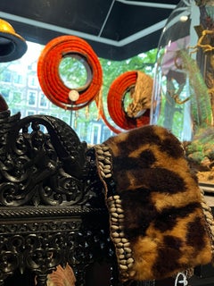 An Asmat head ornament made from Cuscus fur