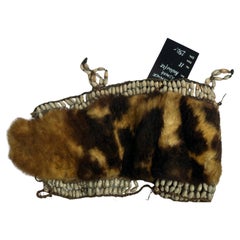 An Asmat head ornament made from Cuscus fur