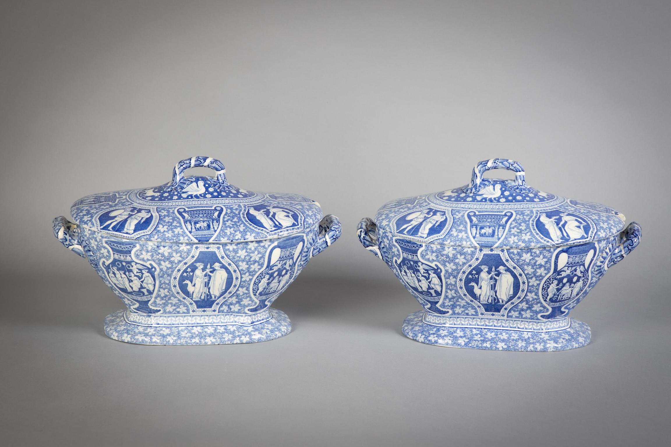 Assembled Copeland and Garrett Part Dinner Service, Early 19th Century For Sale 11