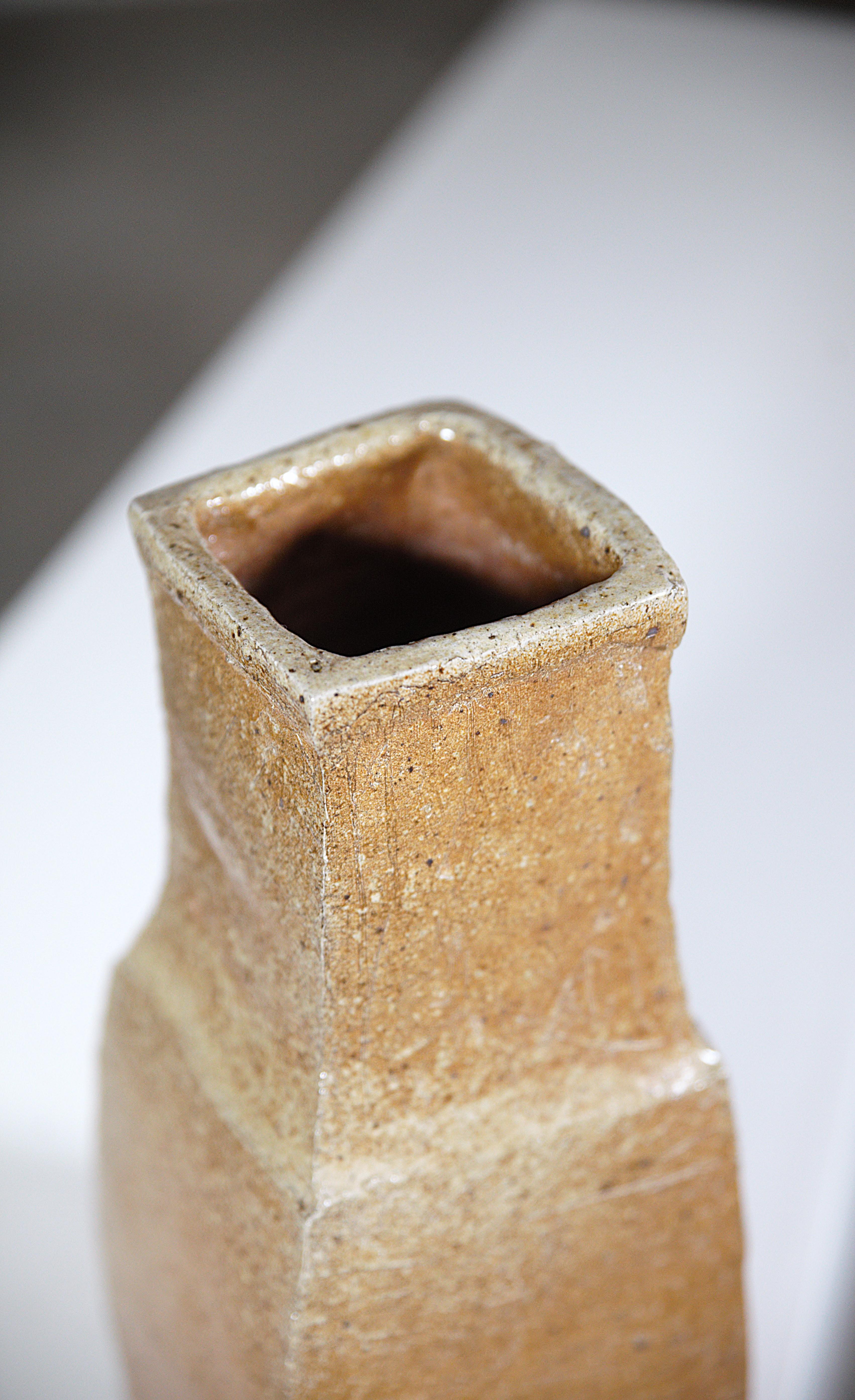 An Asymetric Stoneware Vase by Gustave Tiffoche France 1970's in vendita 5