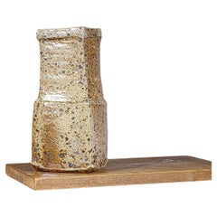 An Asymetric Stoneware Vase by Gustave Tiffoche France 1970s
