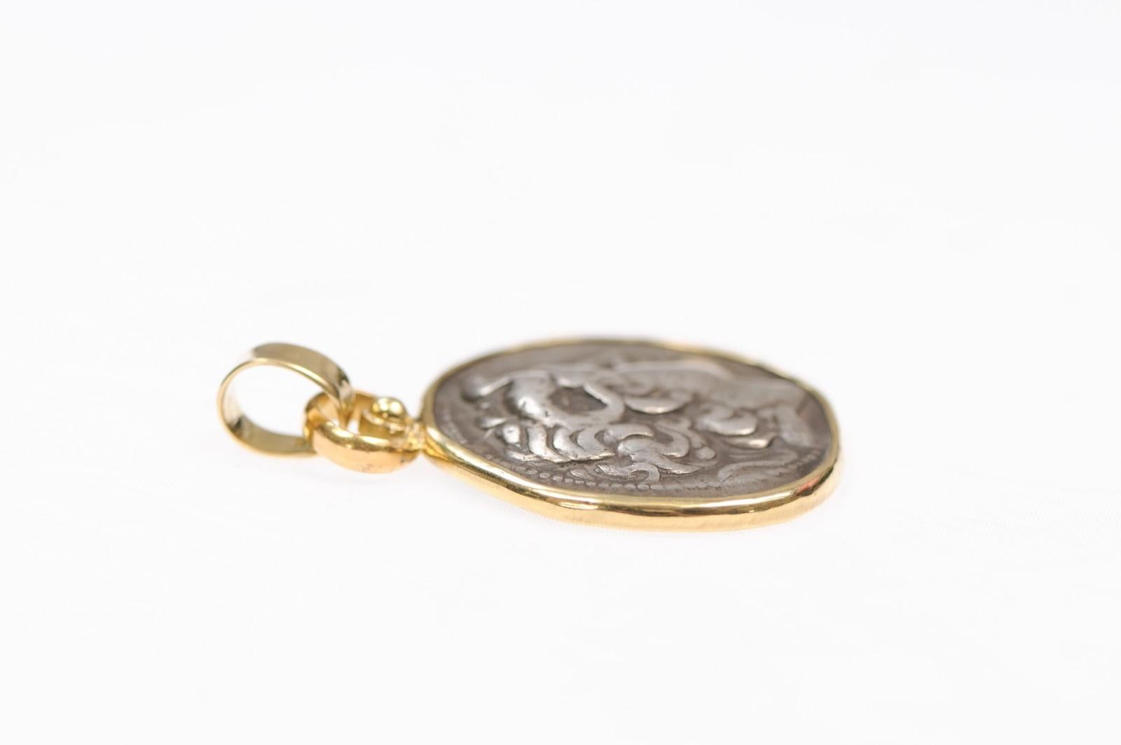 An Athena Silver Tetradrachm Pendant, circa 300 BC For Sale 6