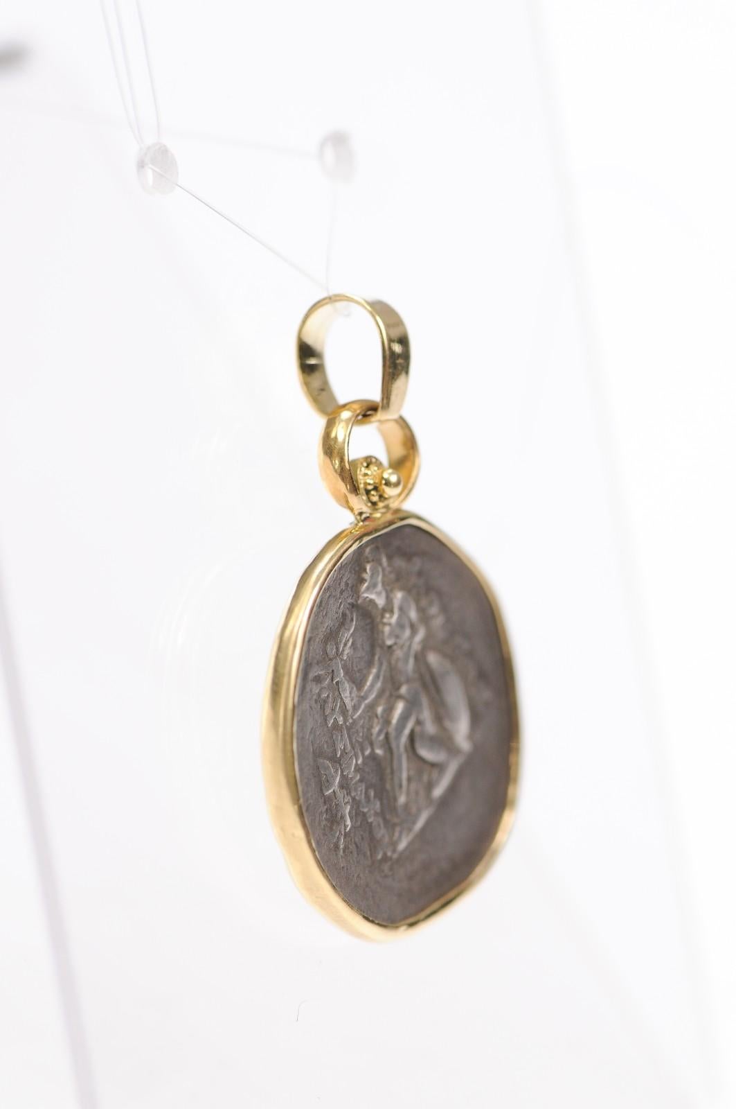 An Athena Silver Tetradrachm Pendant, circa 300 BC For Sale 4