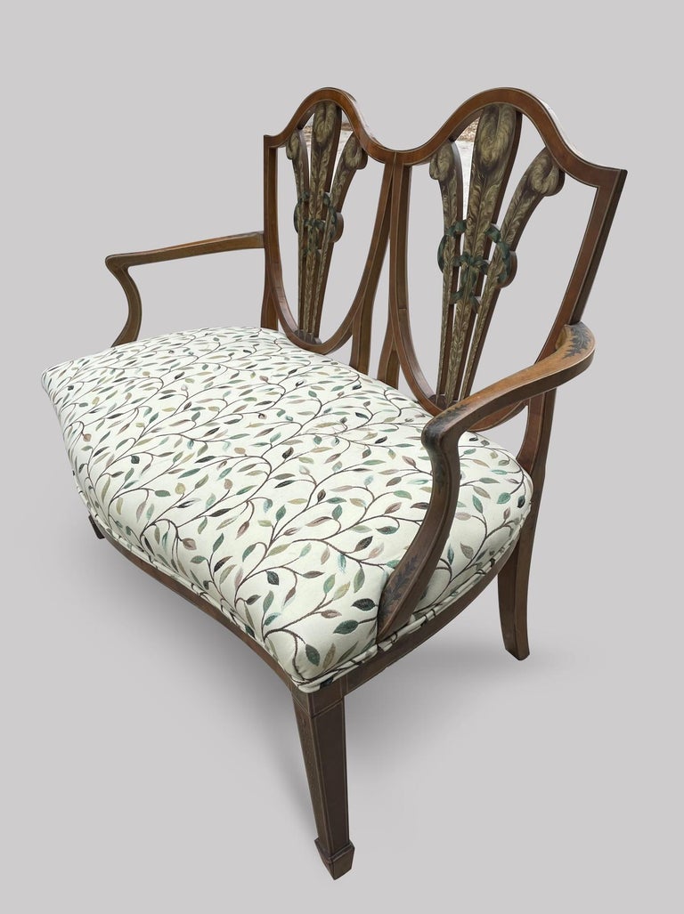 Attractive Edwardian Two Seater Settee For Sale at 1stDibs