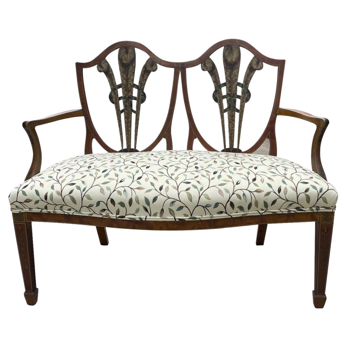Attractive Edwardian Two Seater Settee For Sale at 1stDibs