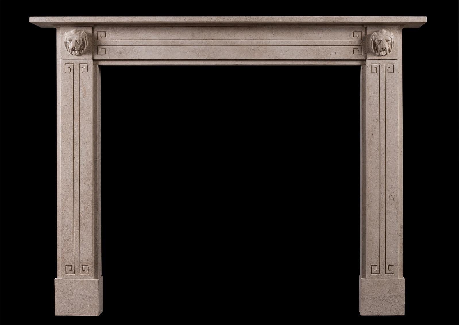 Attractive English Regency Fireplace in White Marble For Sale 6