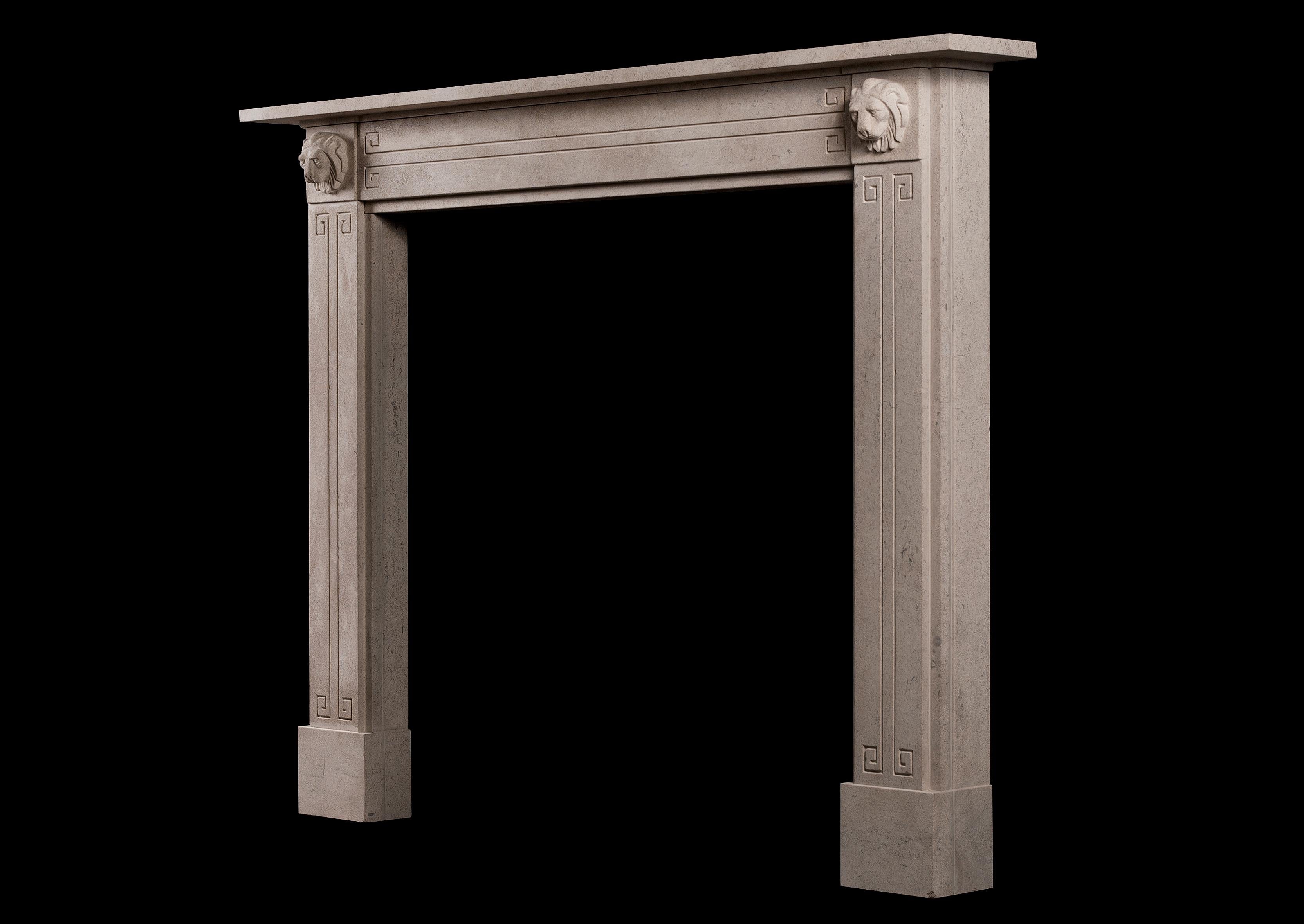 Attractive English Regency Fireplace in White Marble For Sale 2