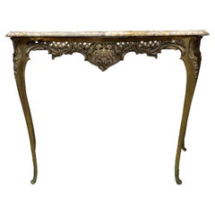 Attractive French Marble Topped Console Table