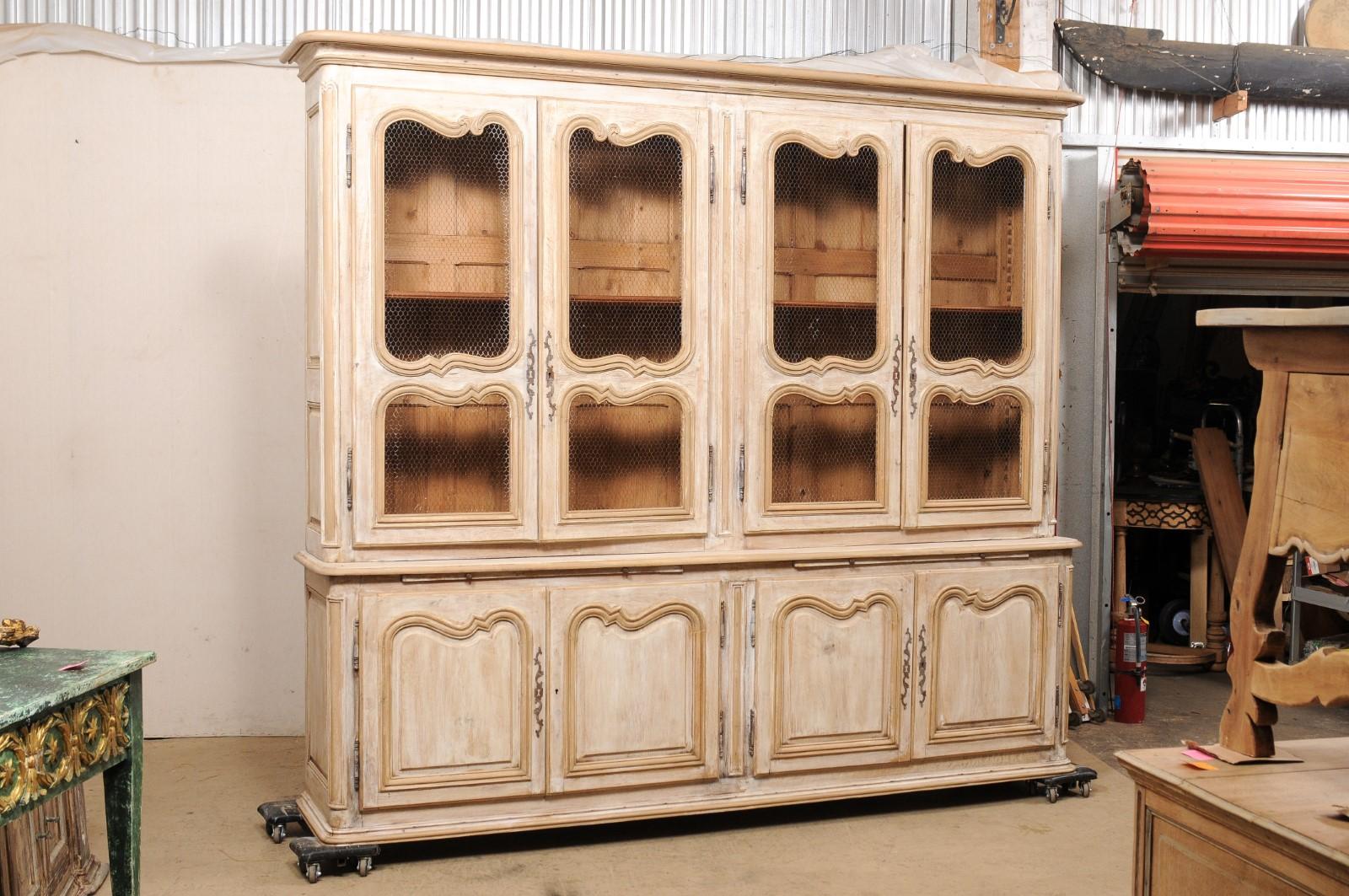 Wood An Attractive French Over-sized Buffet à Deux-Corps, Late 19th Century  For Sale