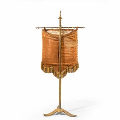 Attractive Late 19th Century Gilded Pole Screen