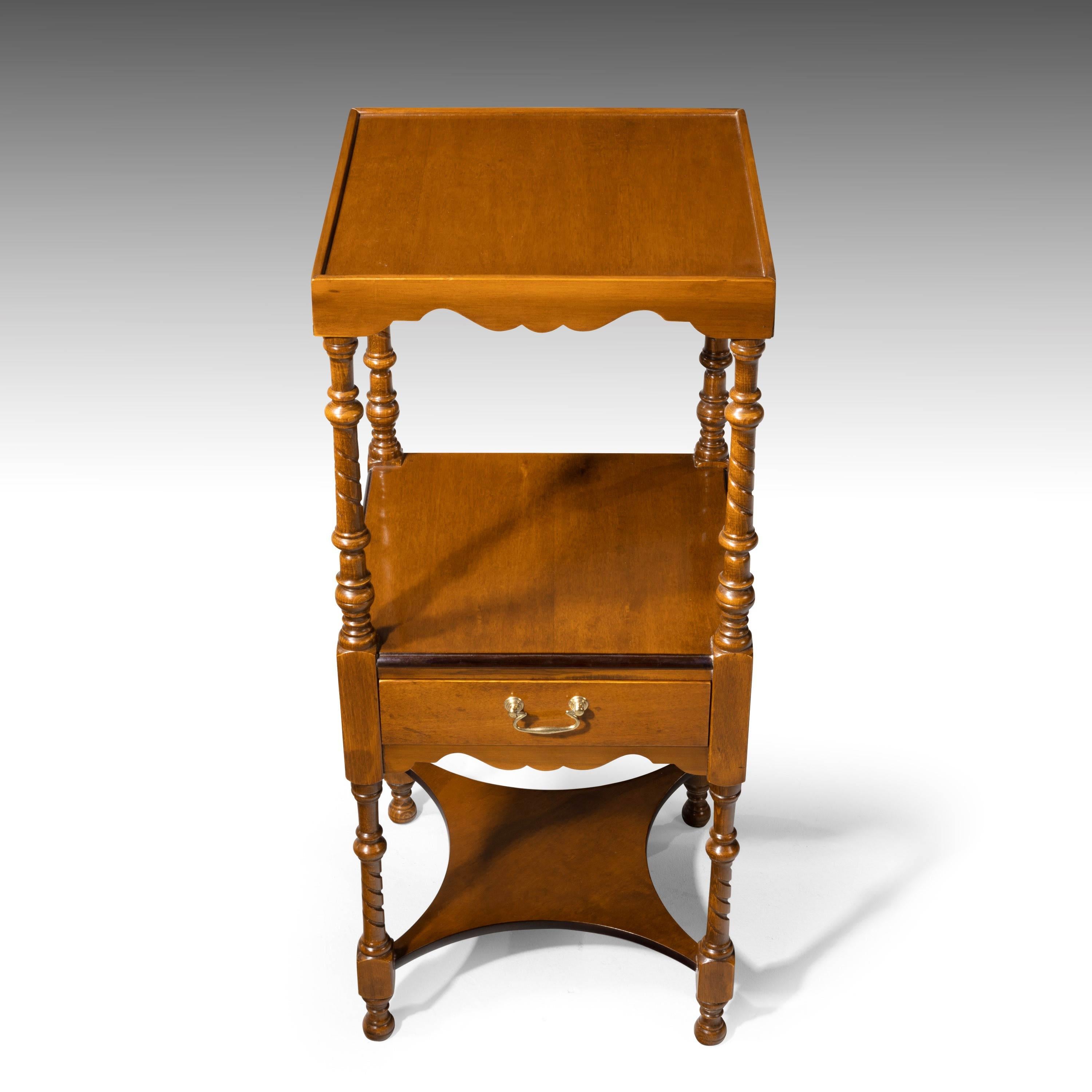 Attractive Late 19th Century Mahogany Two-Tiered Nightstand 1