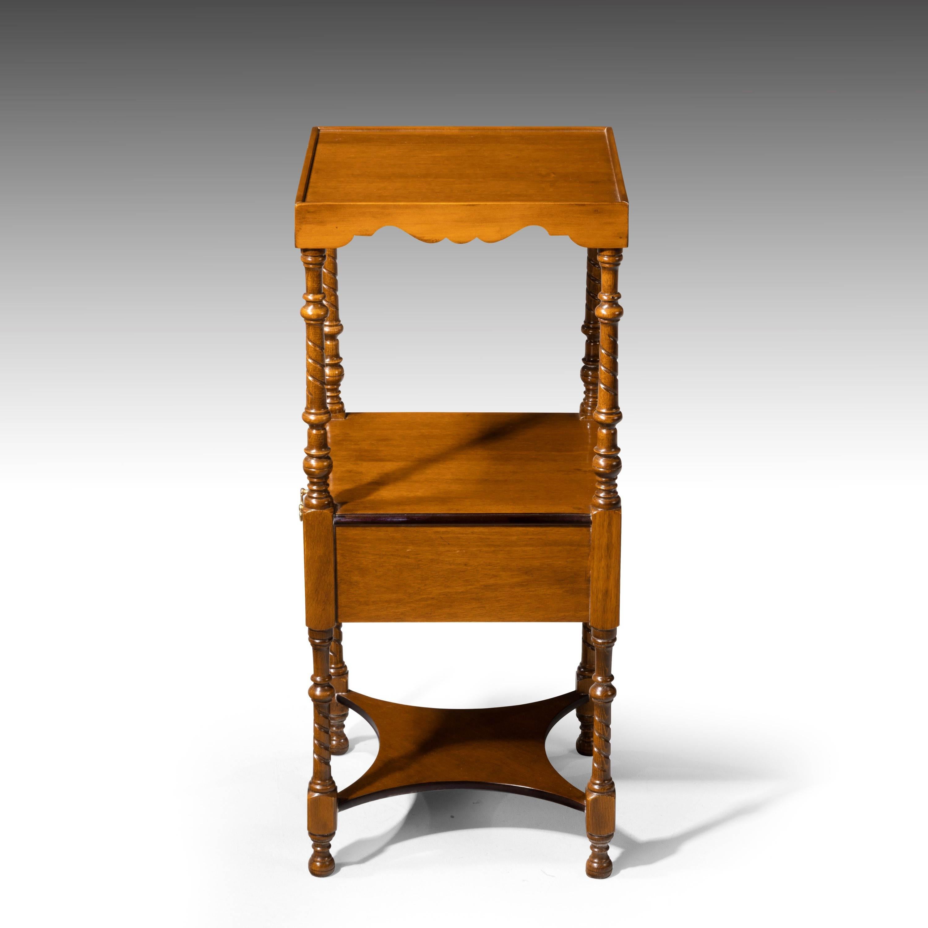 Attractive Late 19th Century Mahogany Two-Tiered Nightstand 2